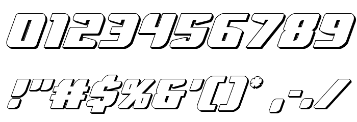 Spartaco 3D Font OTHER CHARS