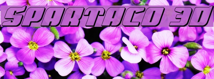 Spartaco 3D Font examples