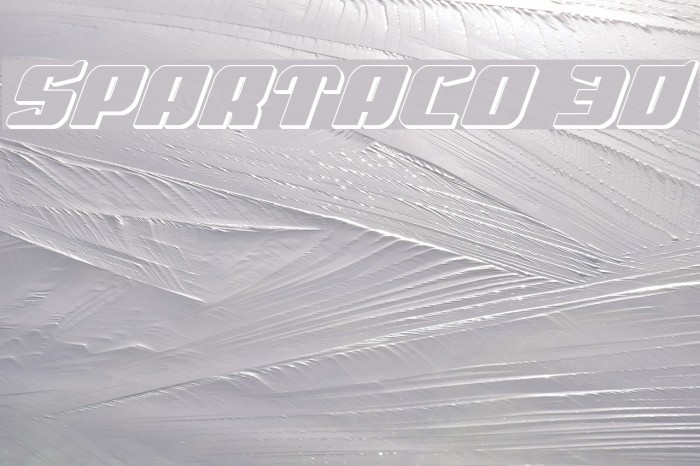 Spartaco 3D Font examples