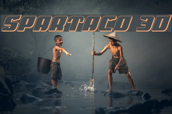 Spartaco 3D Font examples
