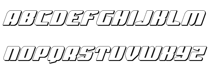 Spartaco 3D Font LOWERCASE