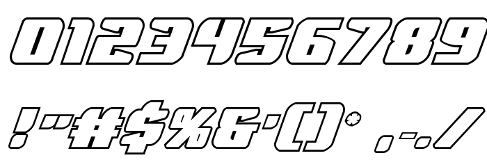 Spartaco Bold Outline Font OTHER CHARS