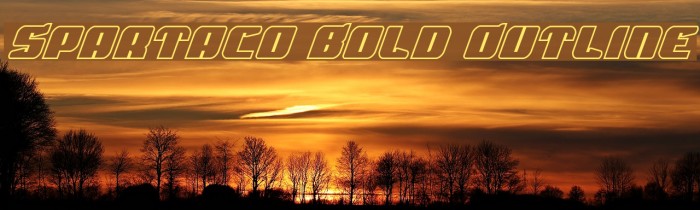 Spartaco Bold Outline Font examples