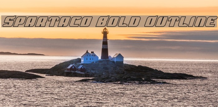 Spartaco Bold Outline Font examples