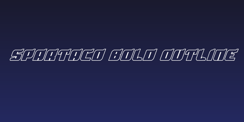 Spartaco Bold Outline Social Header