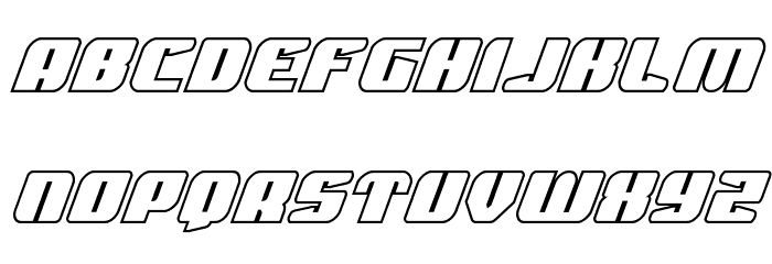 Spartaco Bold Outline Font LOWERCASE