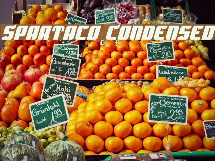 Spartaco Condensed Font examples