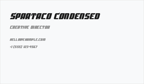 Spartaco Condensed Business Card