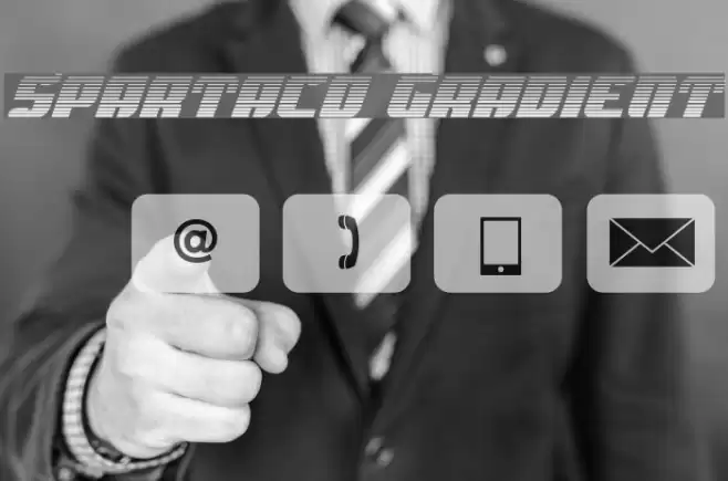 Spartaco Gradient Font examples