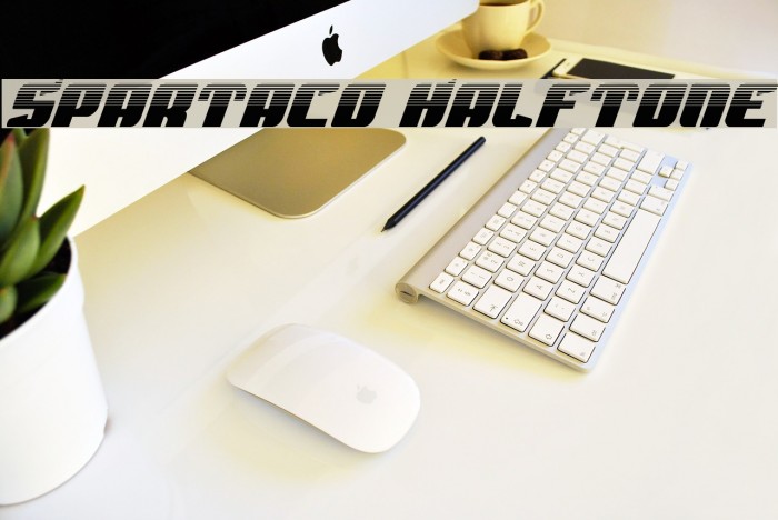 Spartaco Halftone Font examples