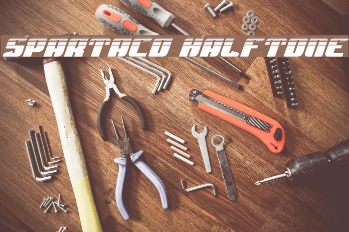 Spartaco Halftone Font examples