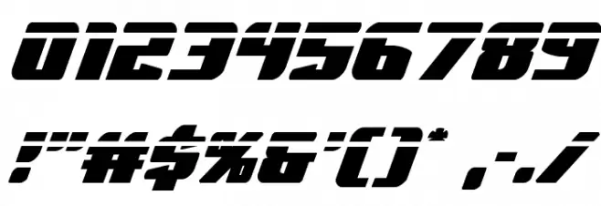 Spartaco Laser Font OTHER CHARS