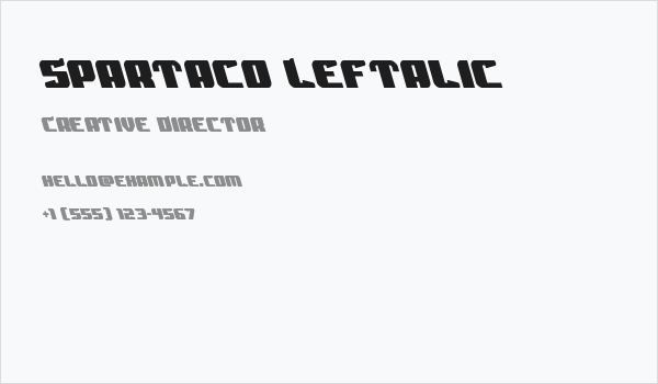 Spartaco Leftalic Business Card