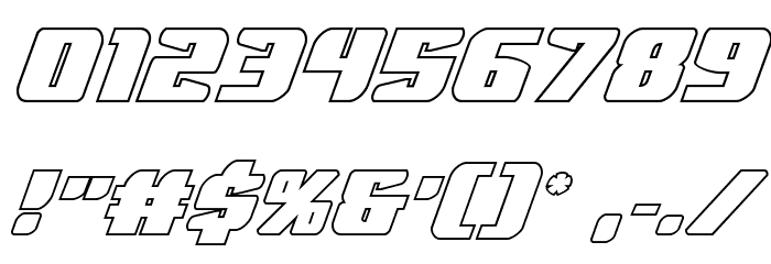 Spartaco Outline Font OTHER CHARS
