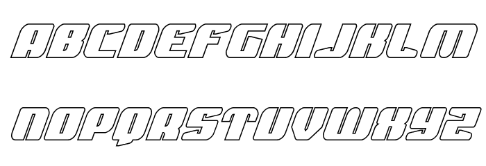 Spartaco Outline Font LOWERCASE