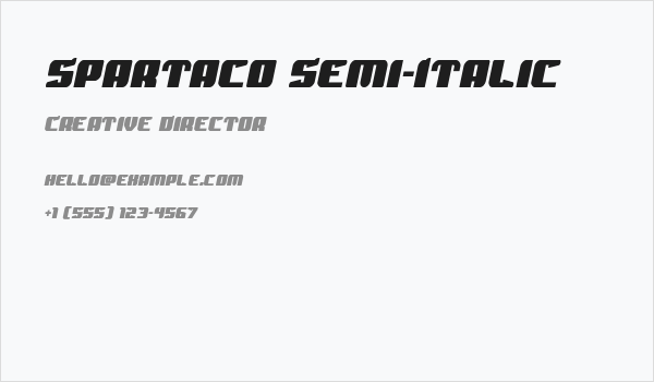 Spartaco Semi-Italic Business Card