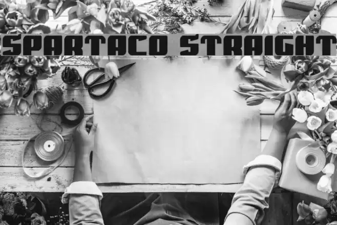 Spartaco Straight Font examples
