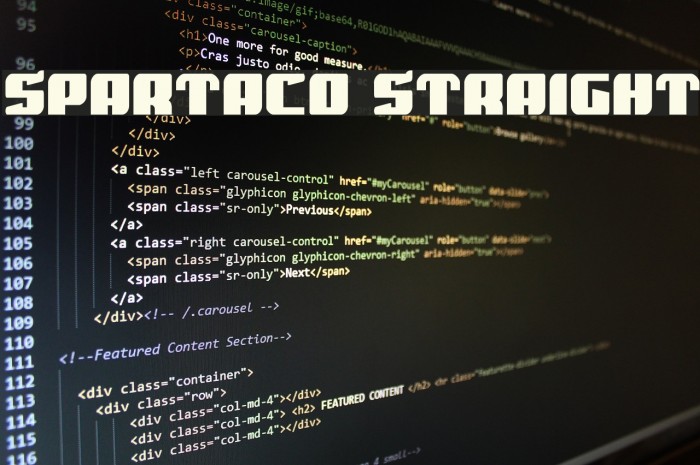 Spartaco Straight Fonte examples