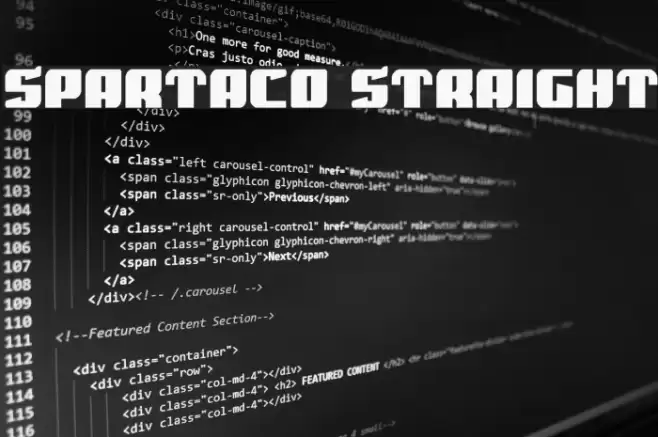 Spartaco Straight Font examples