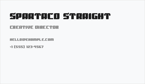Spartaco Straight Business Card