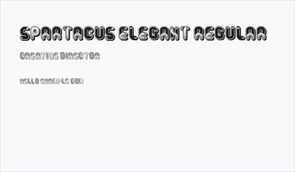 Spartacus Elegant Regular Business Card
