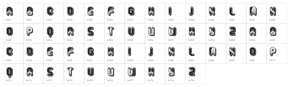 Spartacus Regular Character Map