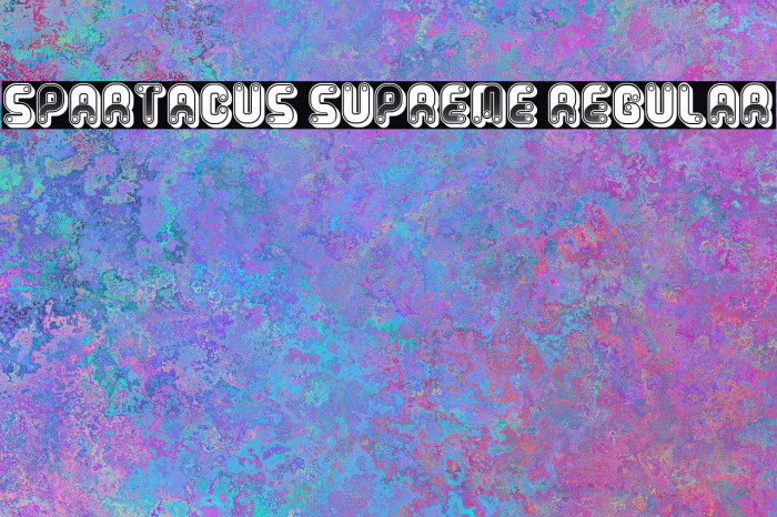 Spartacus Supreme Regular Font examples