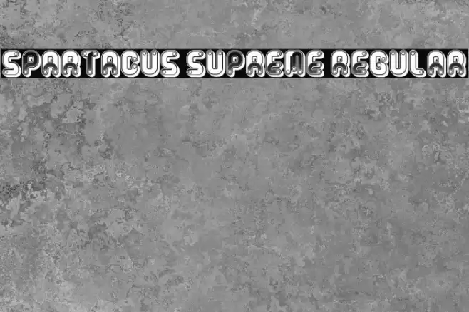 Spartacus Supreme Regular Schriftart examples