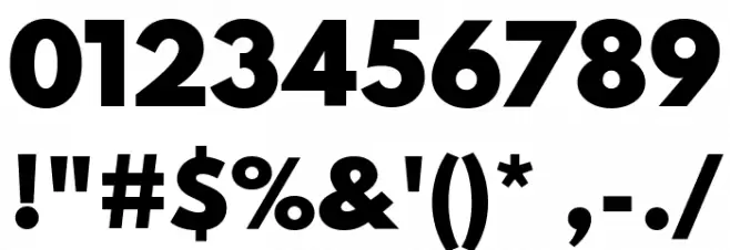 Spartan Black Font OTHER CHARS