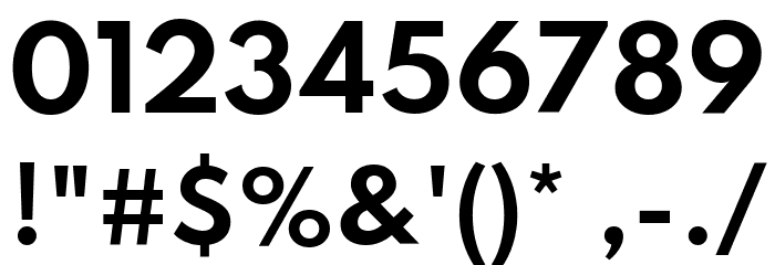 Spartan Bold Font OTHER CHARS