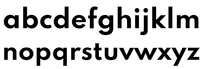 Spartan Bold Font LOWERCASE