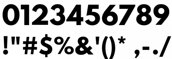 Spartan ExtraBold Font OTHER CHARS