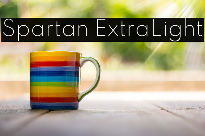 Spartan ExtraLight Font examples