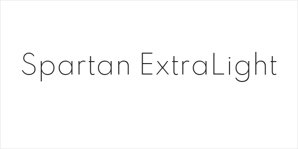Spartan ExtraLight Logo