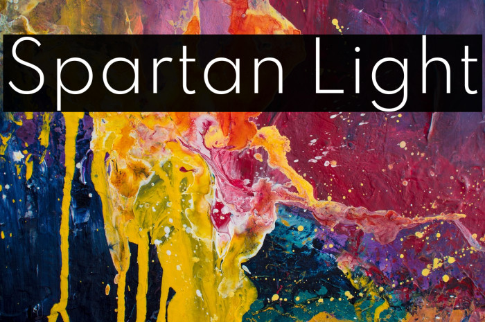 Spartan Light Font examples