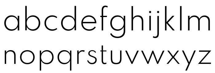 Spartan Light Font LOWERCASE