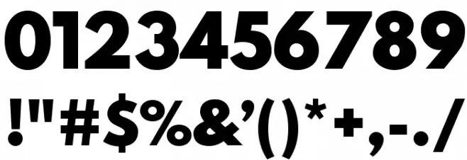 Spartan MB Black Font OTHER CHARS