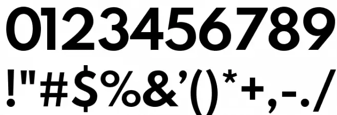 Spartan MB Bold Font OTHER CHARS