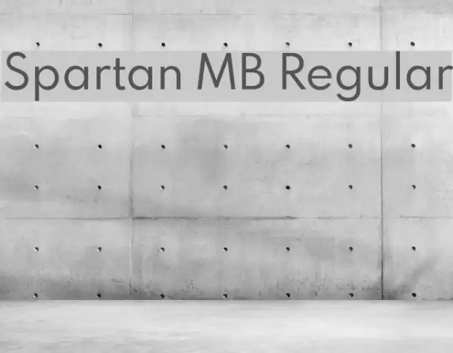 Spartan MB Regular Font examples