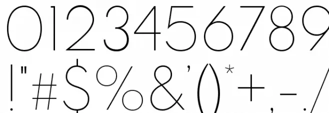 Spartan MB Thin Font OTHER CHARS