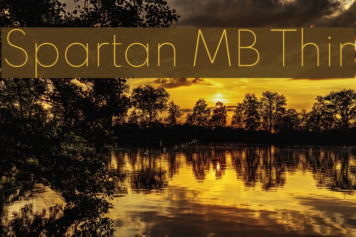 Spartan MB Thin Font examples