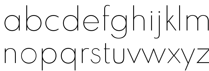 Spartan MB Thin Font LOWERCASE