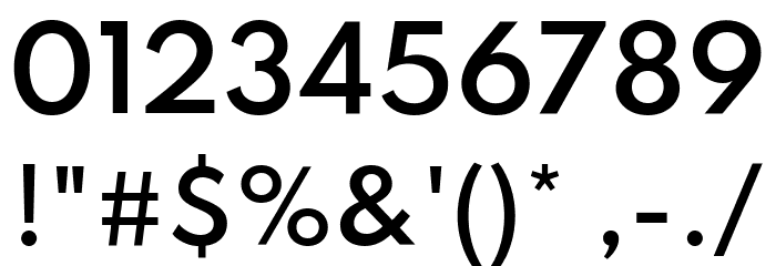 Spartan SemiBold Font OTHER CHARS