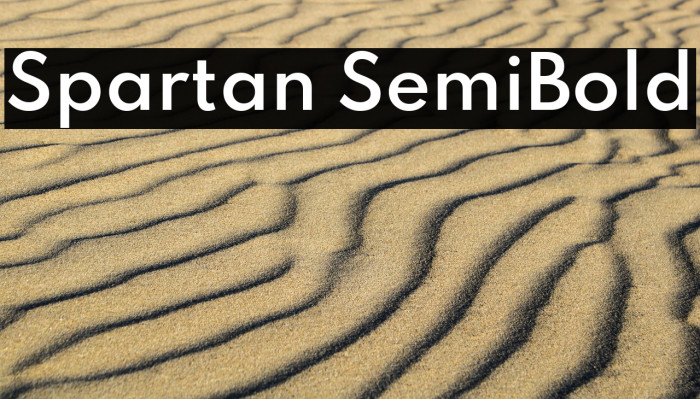 Spartan SemiBold Font examples