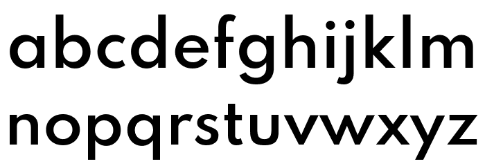 Spartan SemiBold Font LOWERCASE