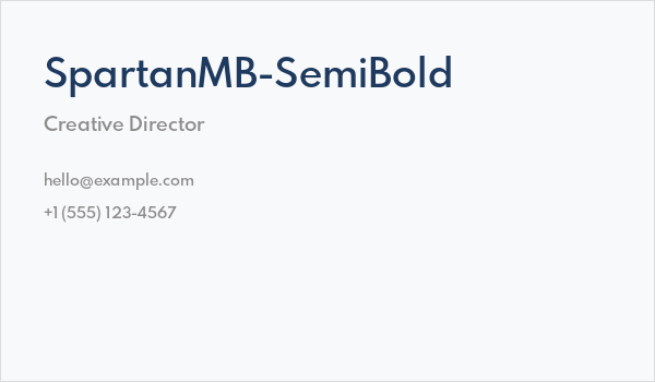 SpartanMB-SemiBold Business Card