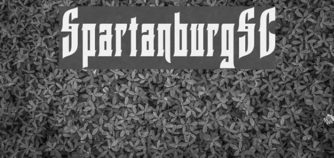 SpartanburgSC Font examples