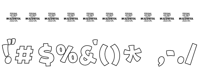 Spartical Graffiti Line PERSO Regular Font OTHER CHARS