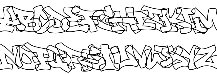 Spartical Graffiti Line PERSO Regular Font LOWERCASE
