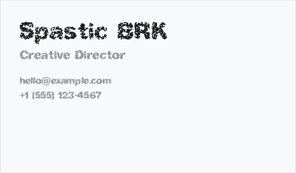 Spastic BRK Business Card